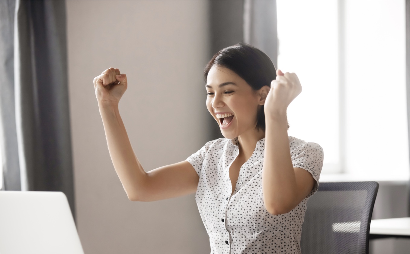 Woman Celebrating