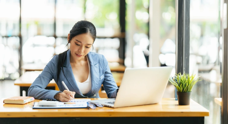 Woman preparing and studying for the BCBA exam